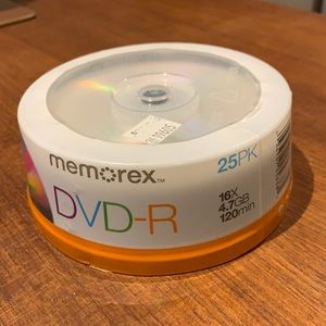 Sealed memorex DVD-R 25pack